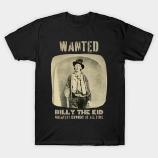 Billy The Kid Wanted Cowboy T-Shirt